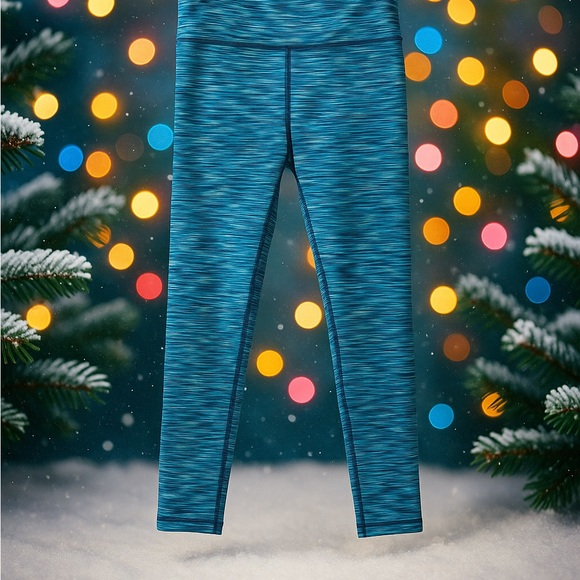 Reebok RBX Blue and Silver Workout Athletic Leggings Medium - Picture 1 of 4